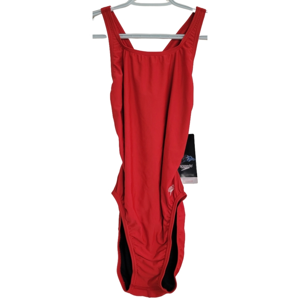 Speedo Women's Swimsuit 10/36 Team Red One Piece Racerback Pro LT